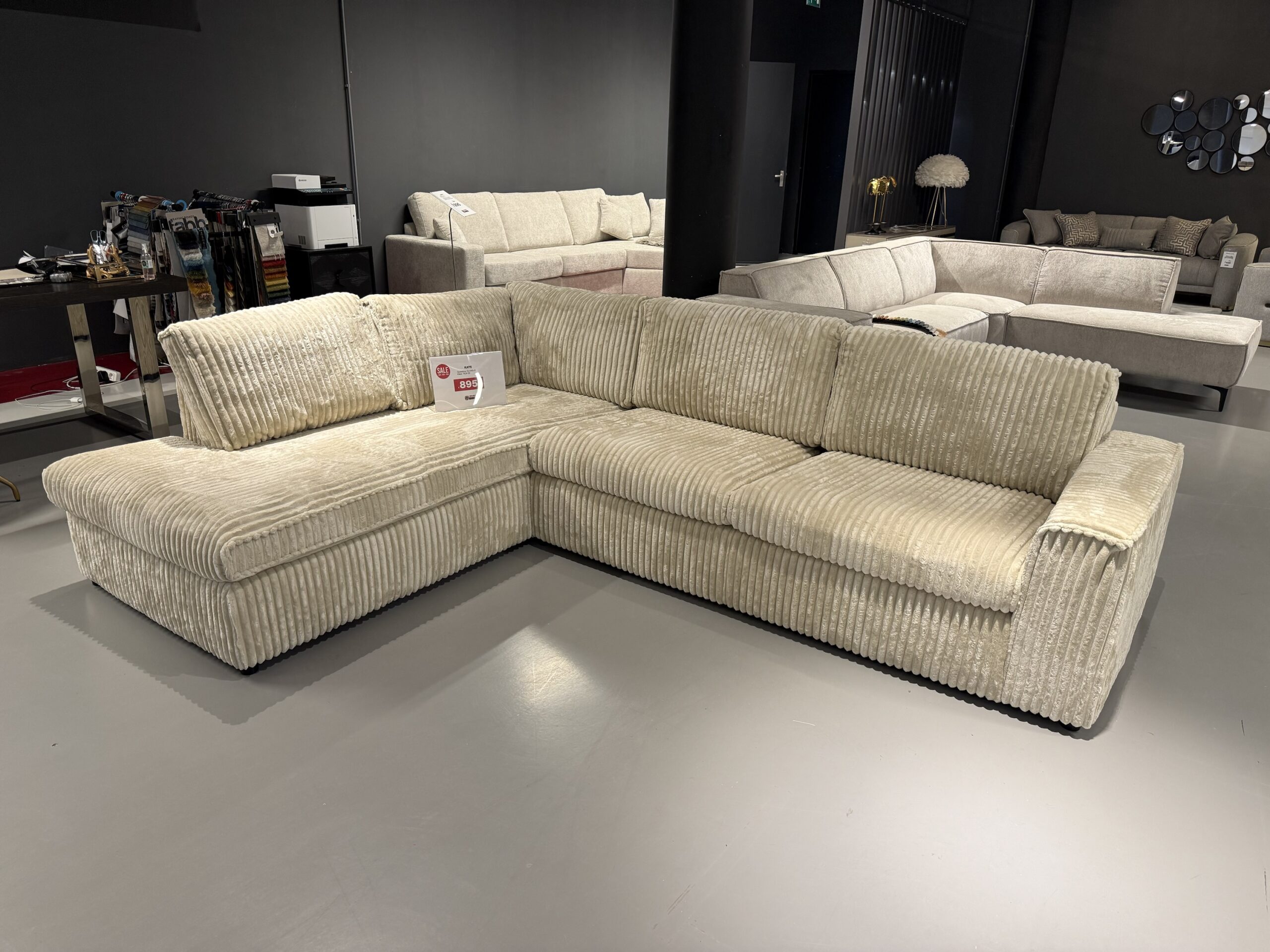 Kate - Ribstof Hoekbank