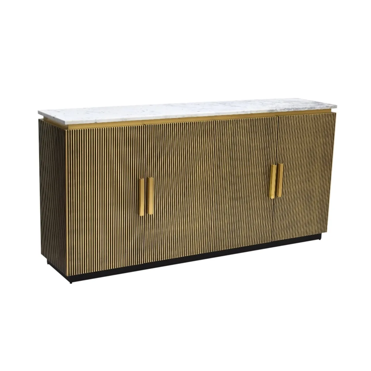 Loqum Dressoir - Zwart, Keramiek, 180X40X85