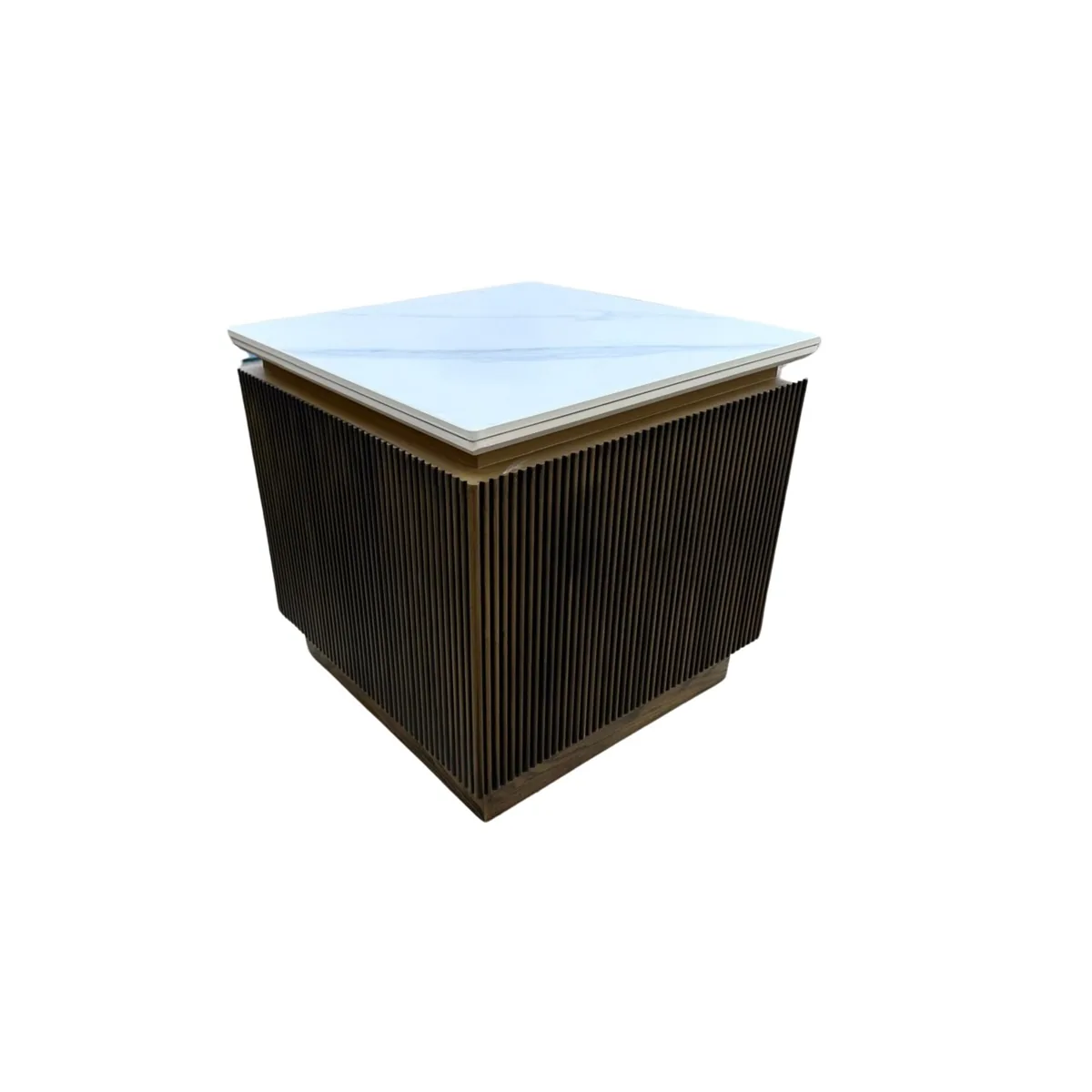 Loqum Bijzettafel - Zwart, Keramiek, 55X55X55