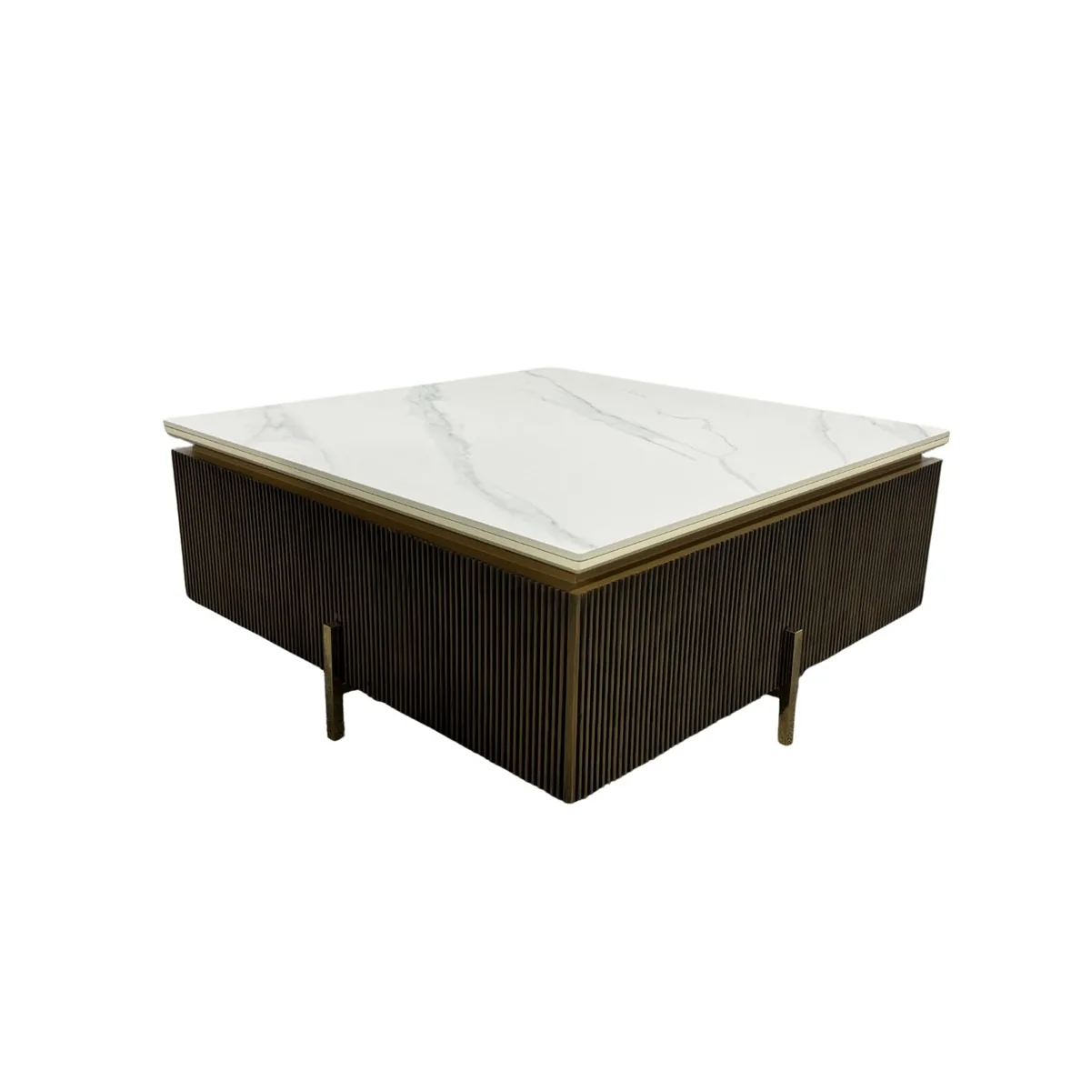 Loqum Salontafel - Zwart, Keramiek, 100X100