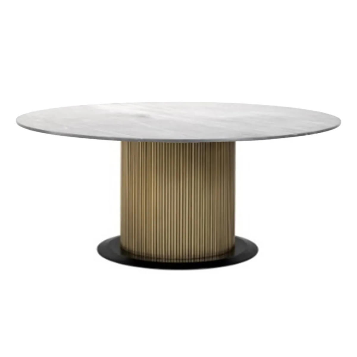 Allure Eettafel - Zwart, Marmer, 130 Ø