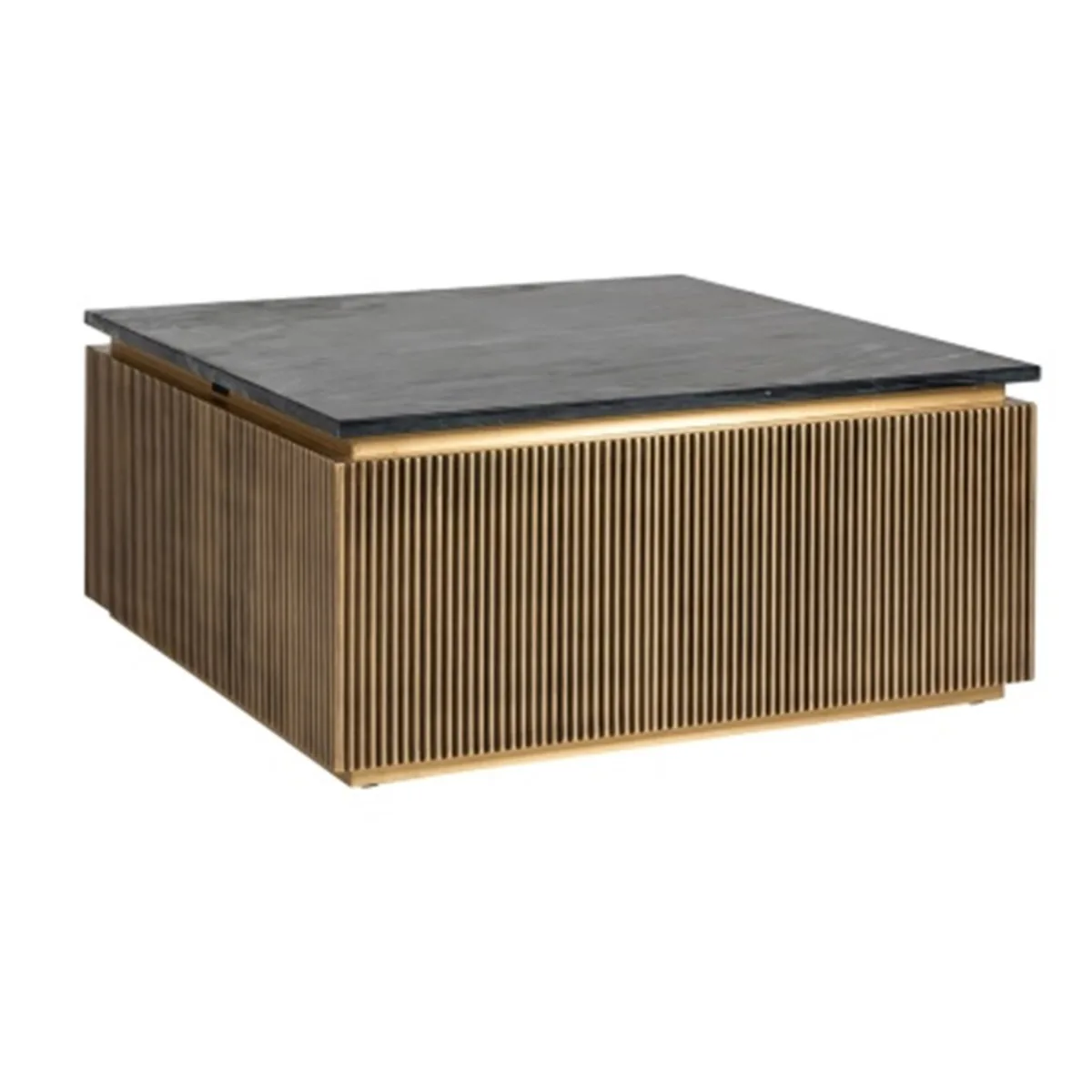 Blocci Salontafel - Zwart, Marmer, 100X100X45
