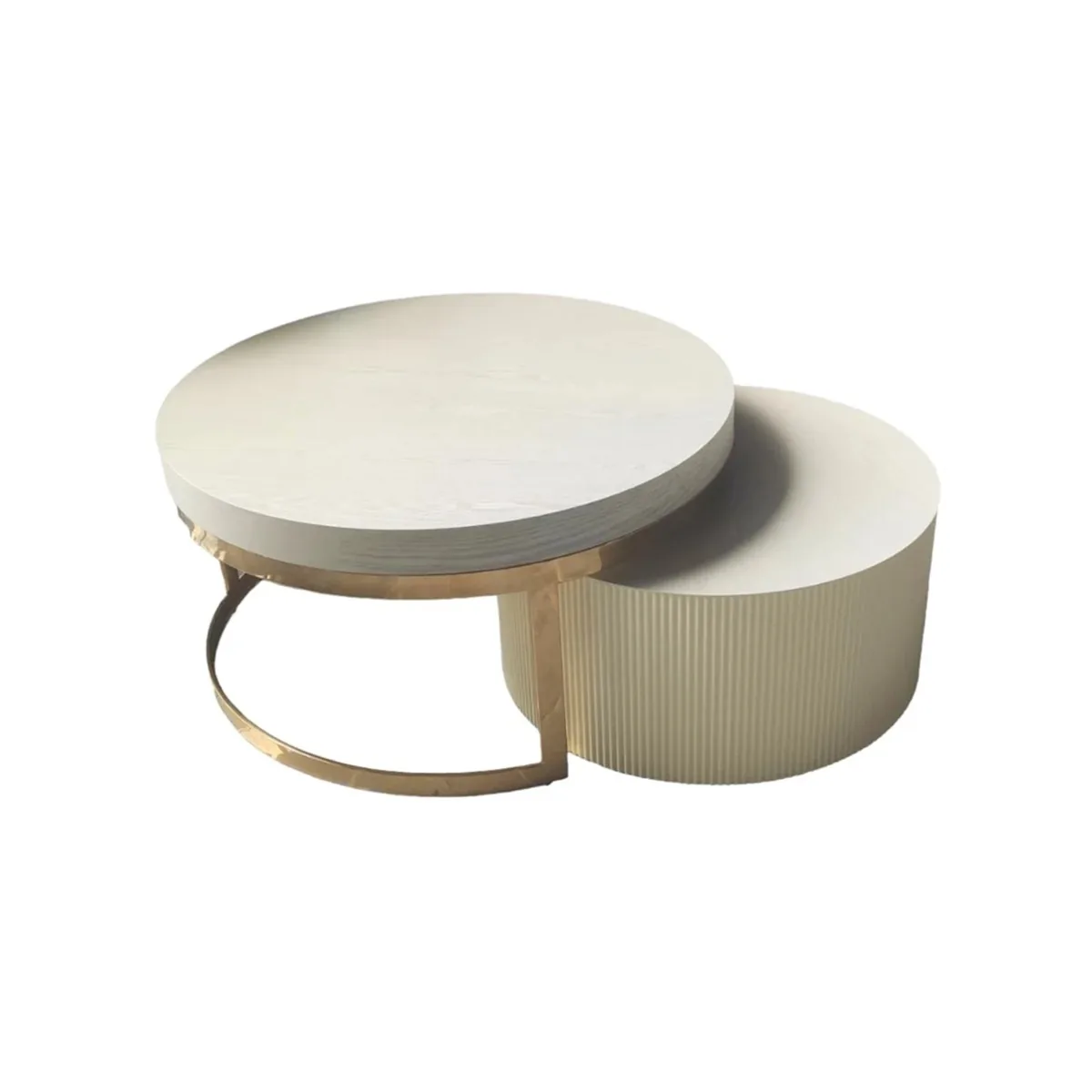 Fox Tafel - Crème, Fineer, 90/70 Ø