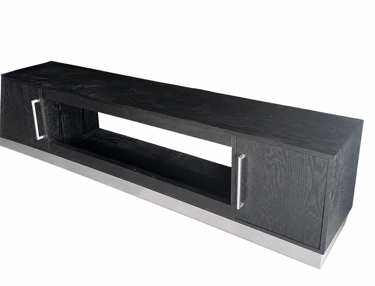 Blocci TV-meubel - Zwart, Fineer, 200X40X50