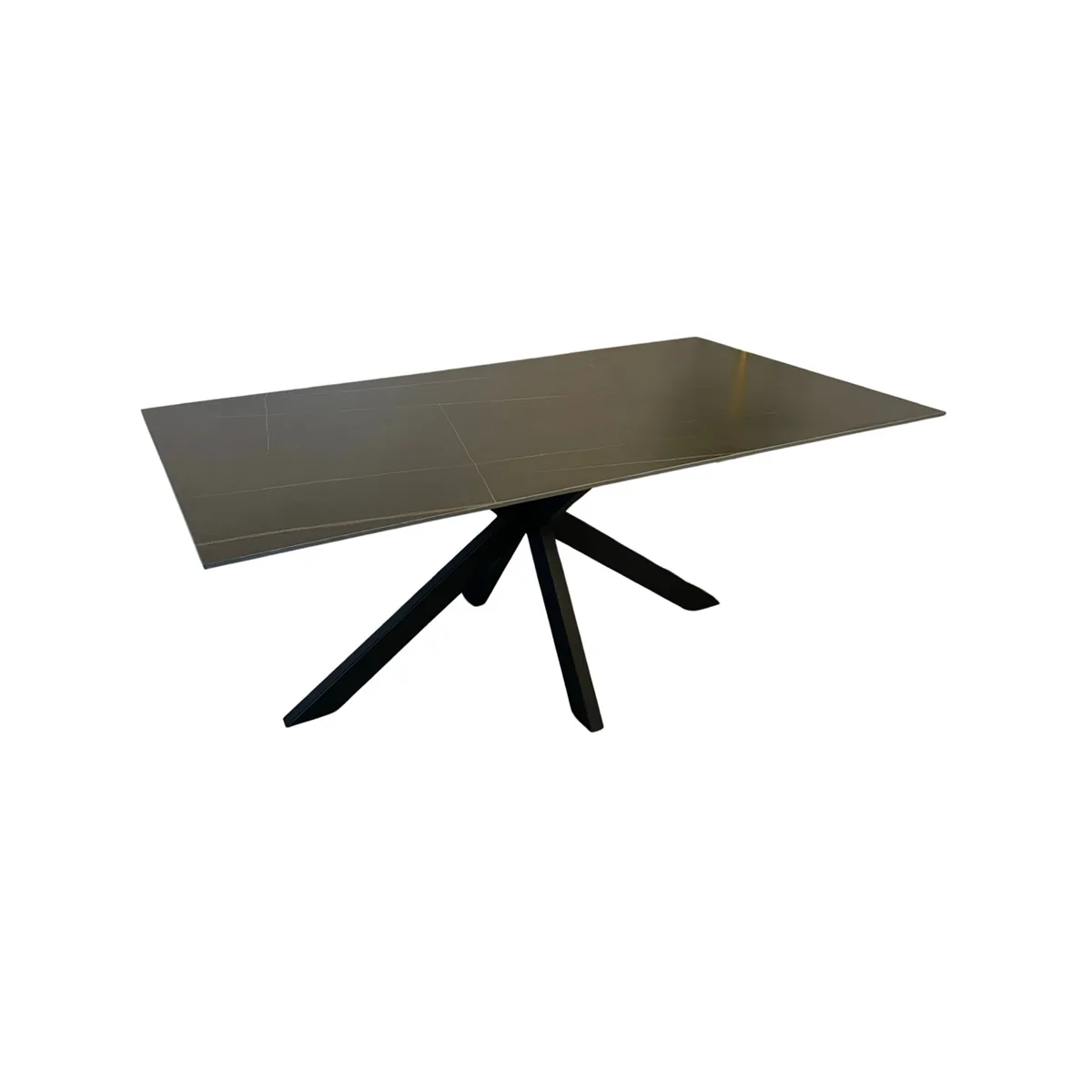 Octopus Eettafel - Zwart/Goud, Sintered stone, 180X90