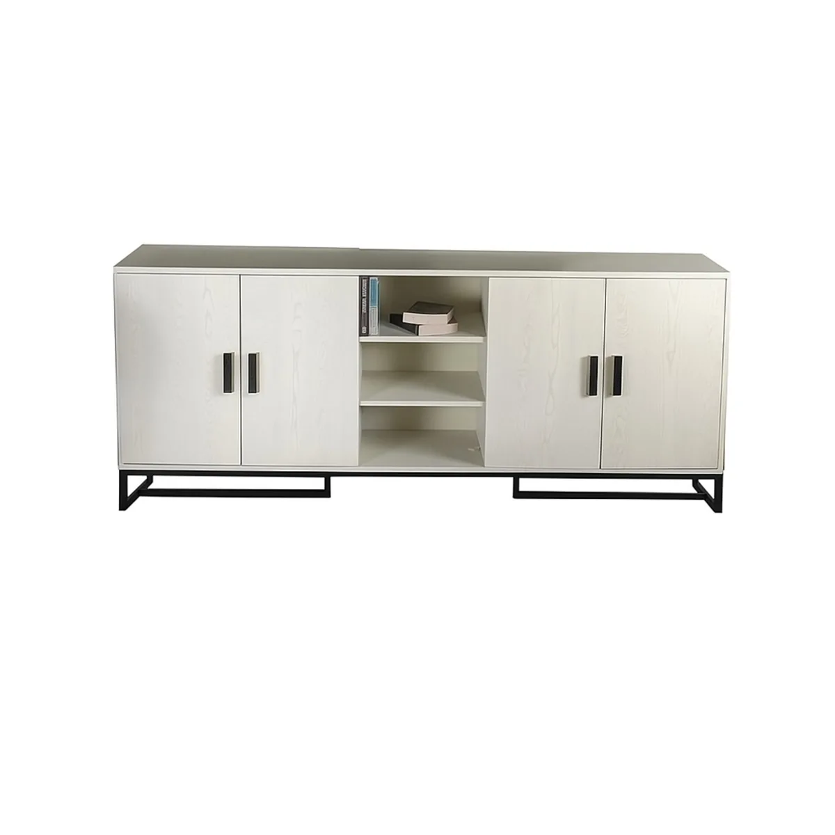 Dressoir - Zwart, Fineer, 208X45X83