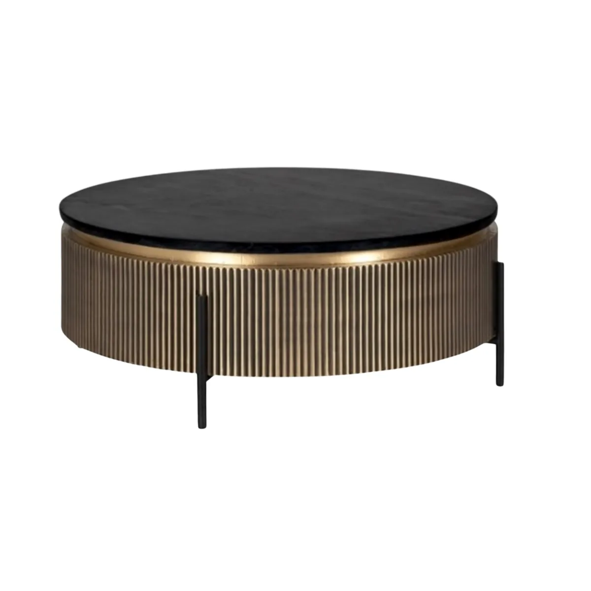 Allure Salontafel - Zwart, Marmer, 100 Ø