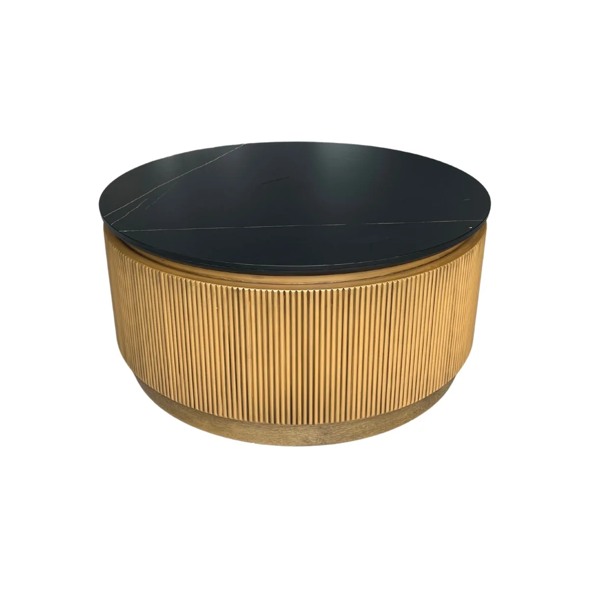 Loqum Salontafel - Zwart, Keramiek, 100X100 Ø