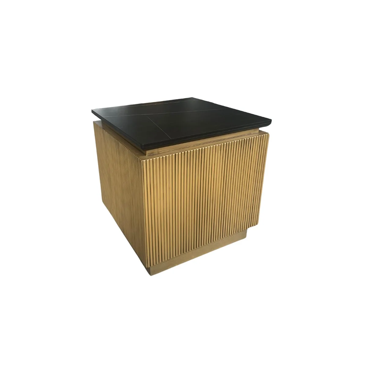 Loqum Bijzettafel - Zwart, Keramiek, 55X55