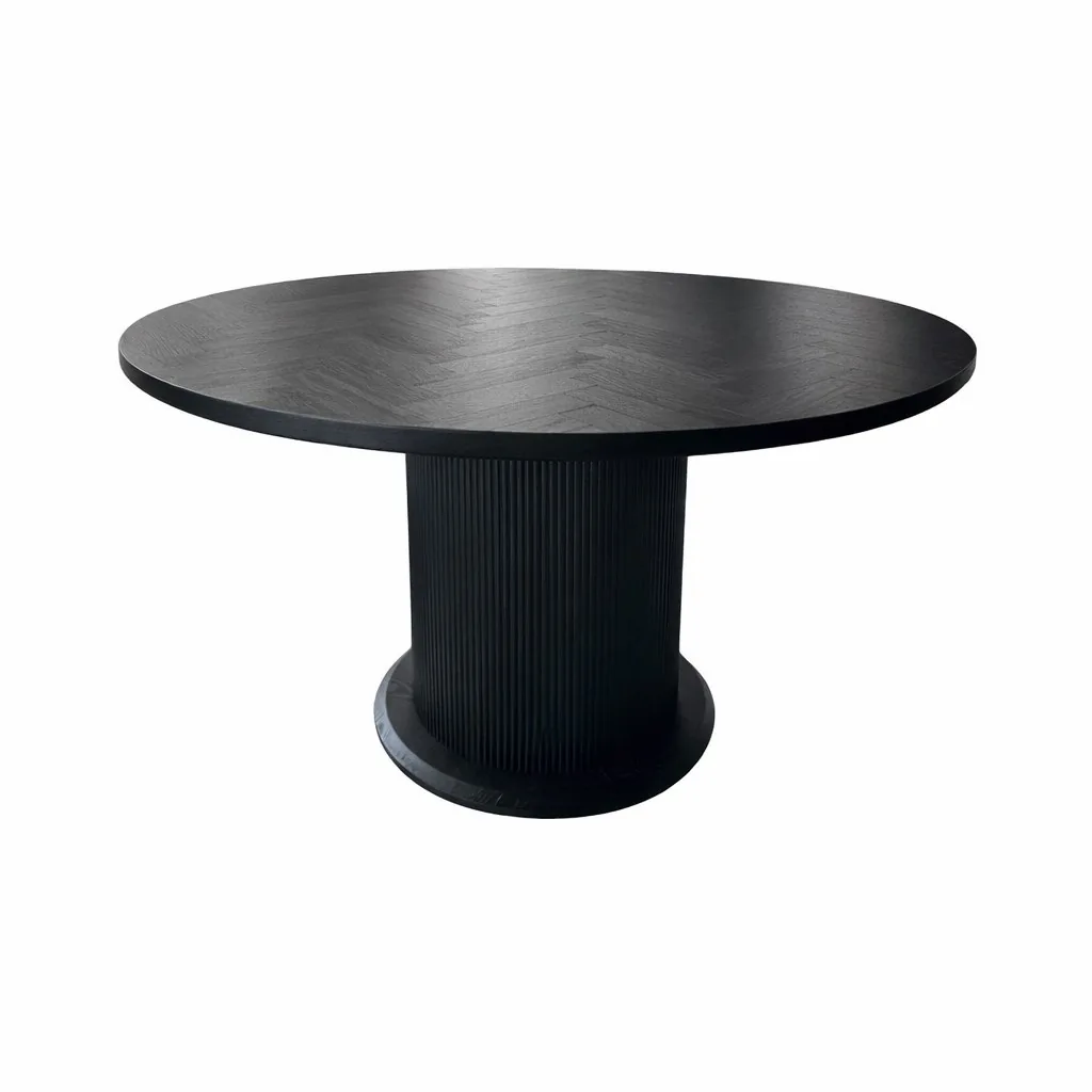 Taksim Eettafel - Zwart, 130 Ø