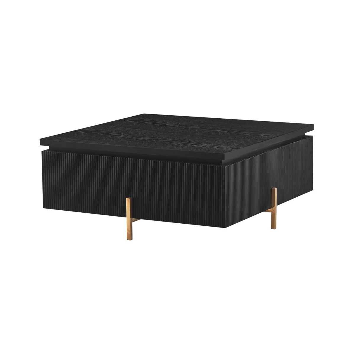 Foster Salontafel - Zwart, Fineer, 100X100X45