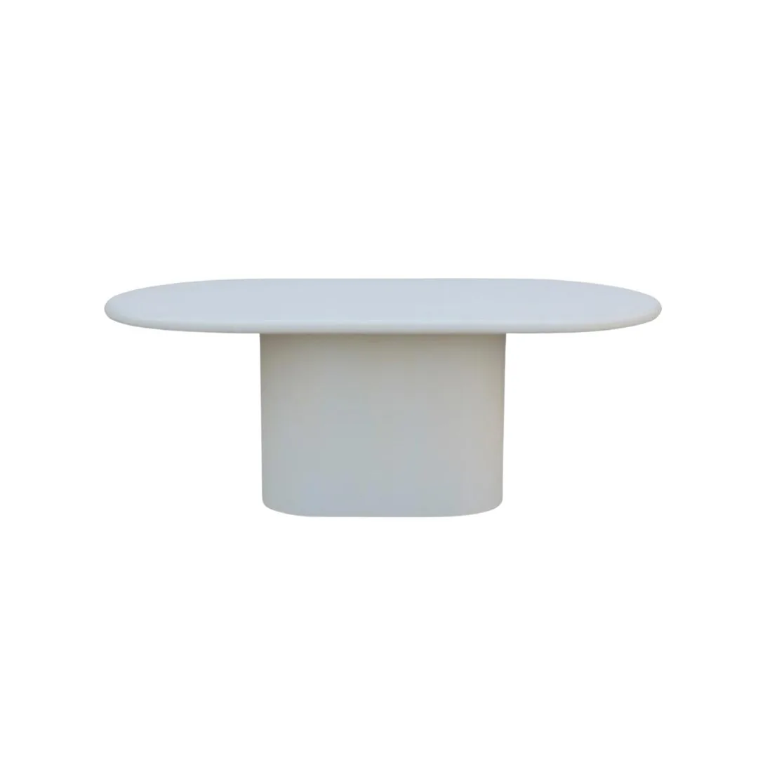 Organic Eettafel - Wit, Hout, 200X110