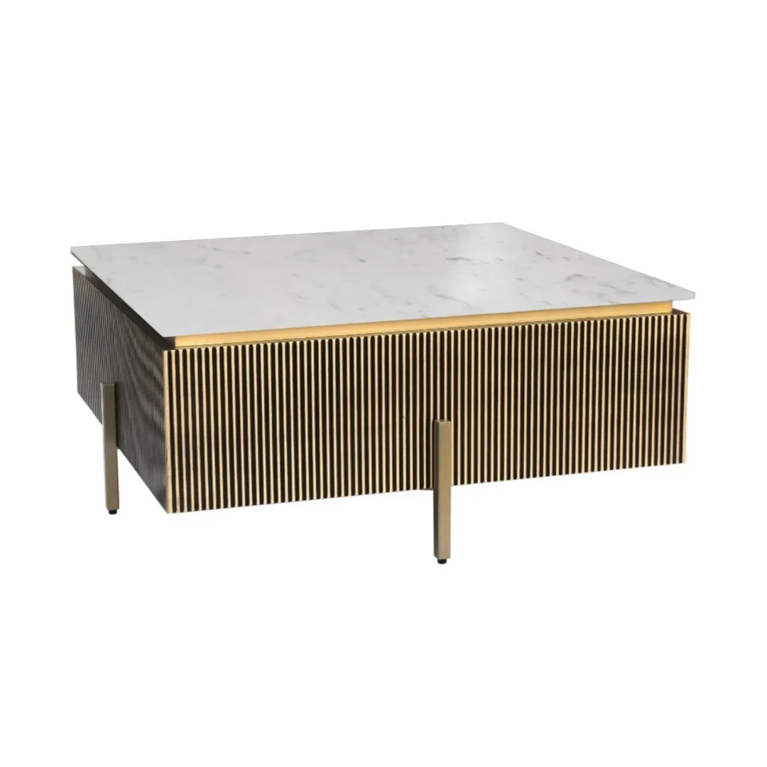 Allure Salontafel - Zwart, Marmer, 100X100