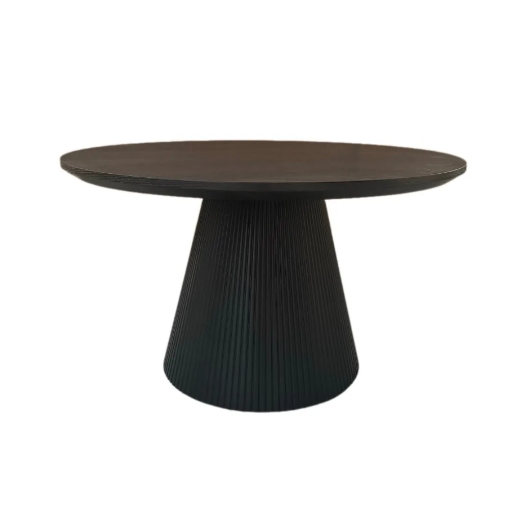 Kimberly Eettafel - Zwart, Fineer, 130 Ø