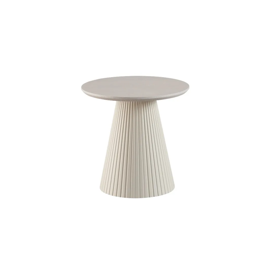 Kimberly Bijzettafel - Crème, Fineer, 55X55X55