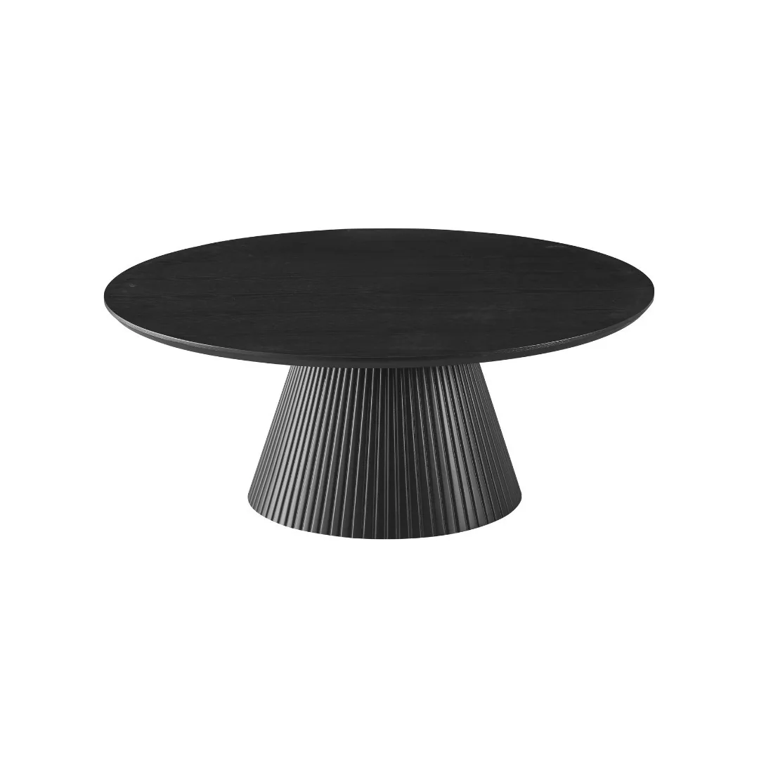 Kimberly Salontafel - Zwart, Fineer, 110 Ø