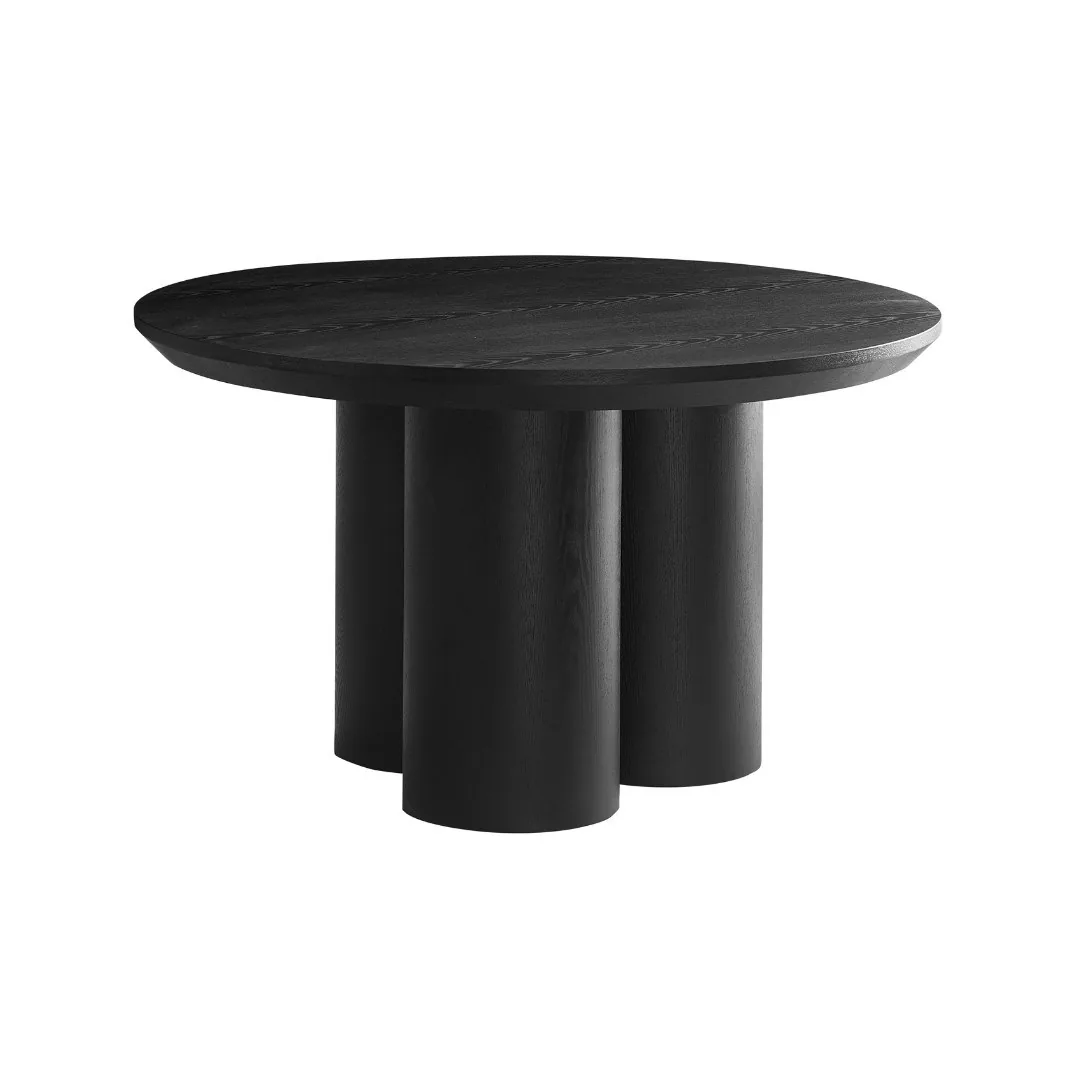Royal Eettafel - Zwart, Fineer, 130 Ø