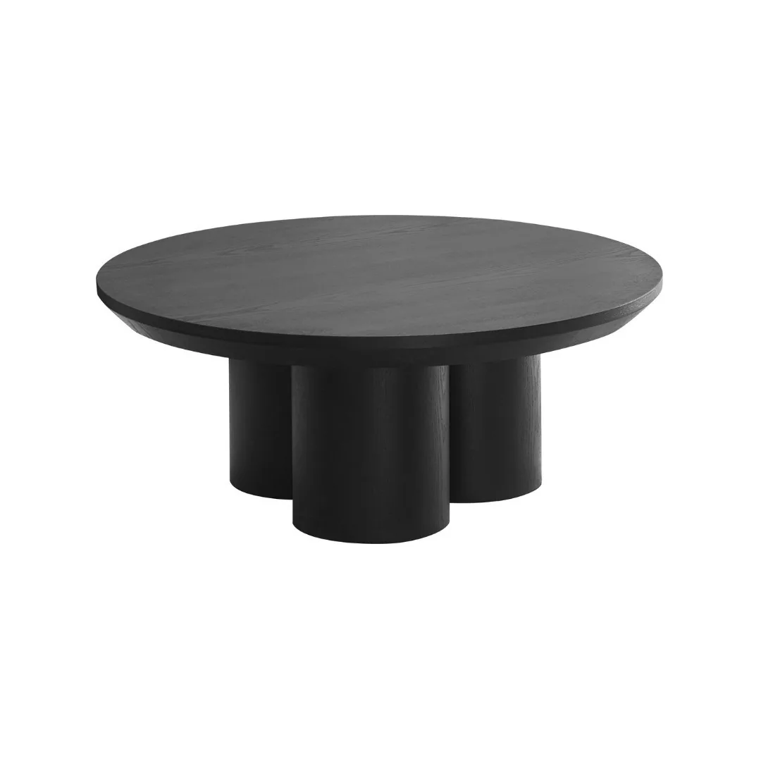 Royal Salontafel - Zwart, Fineer, 110 Ø