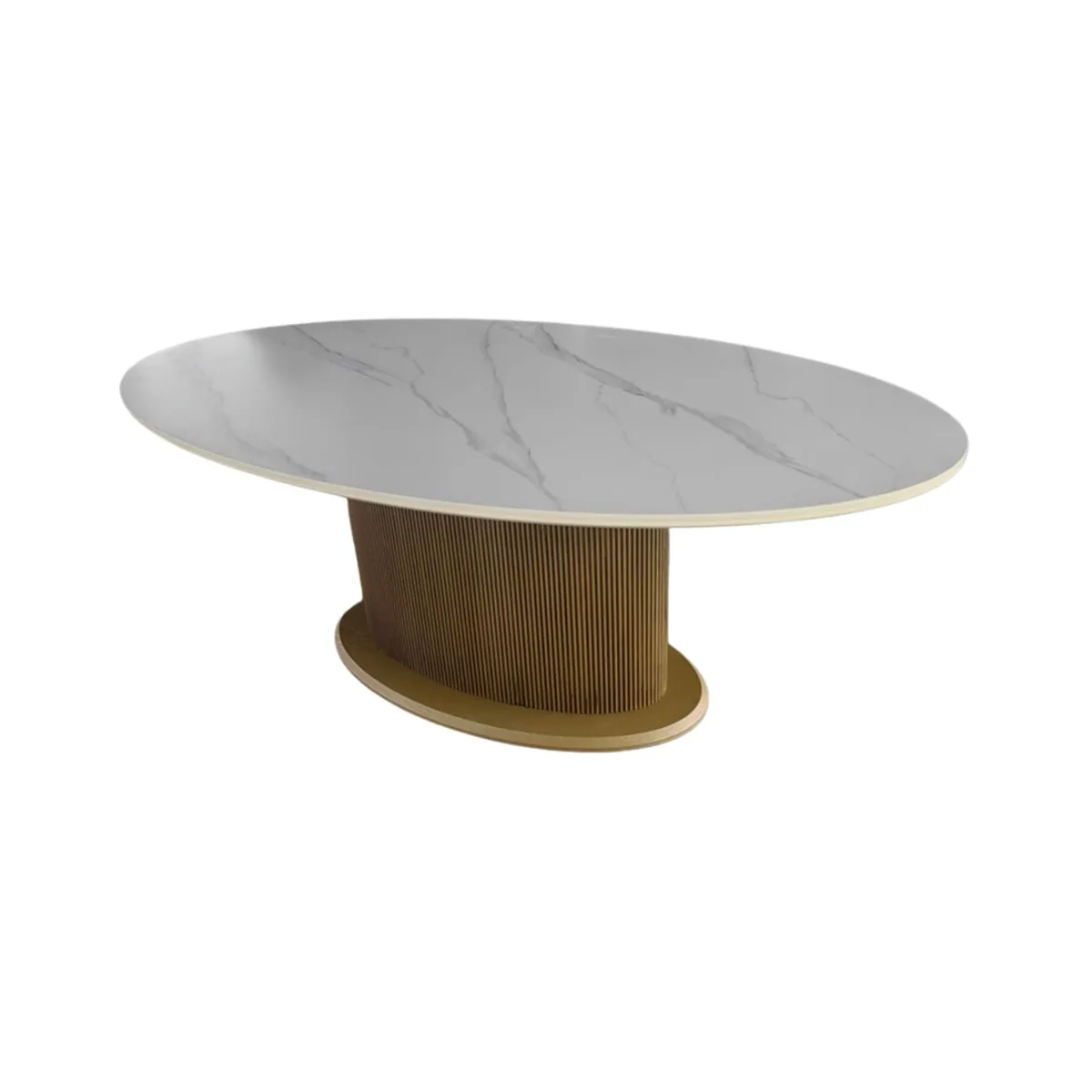 Loqum Eettafel - Wit, Keramiek, 180X110X76