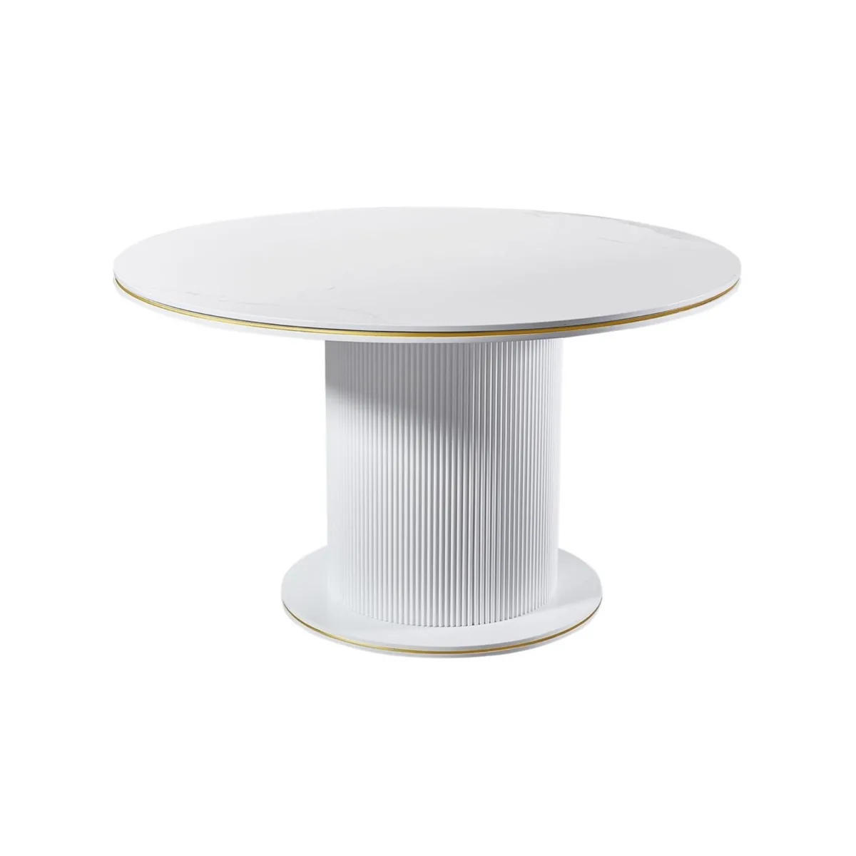 Aqua Eettafel - Wit, Keramiek, 130 Ø