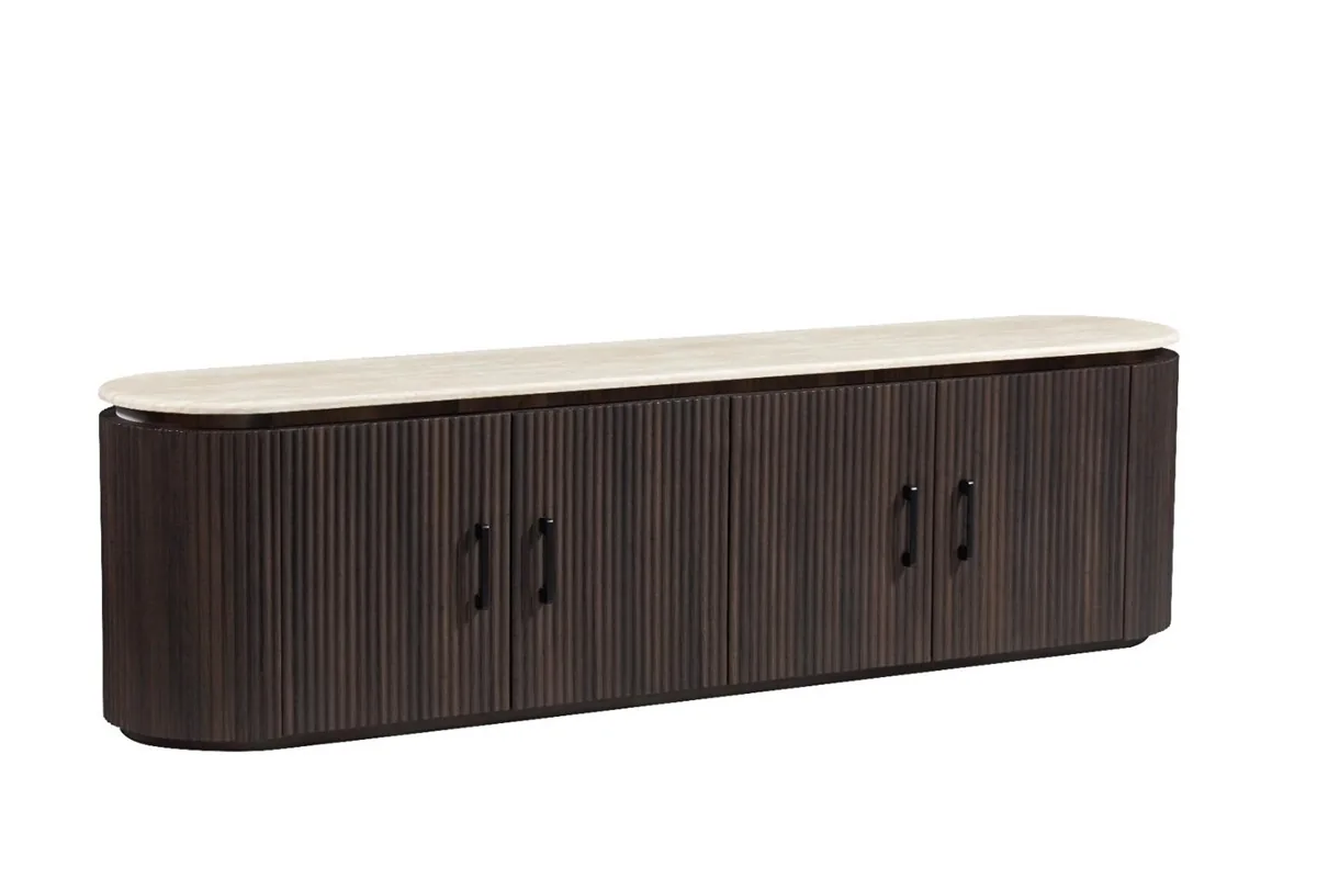 Kimberly TV-meubel - Bruin, Flintstone, 200X40X55