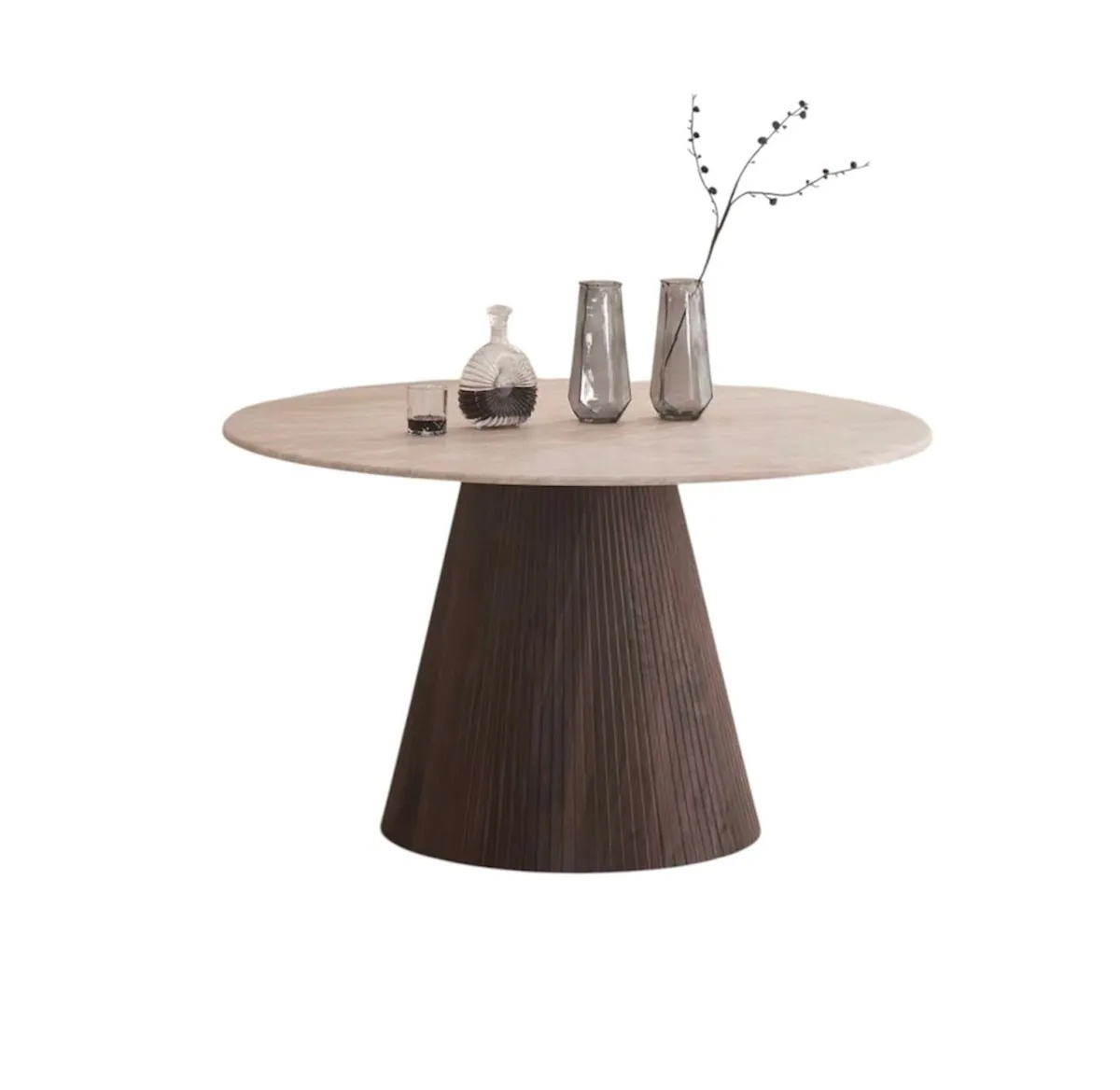 Kimberly Eettafel - Bruin, Flintstone, 130Ø