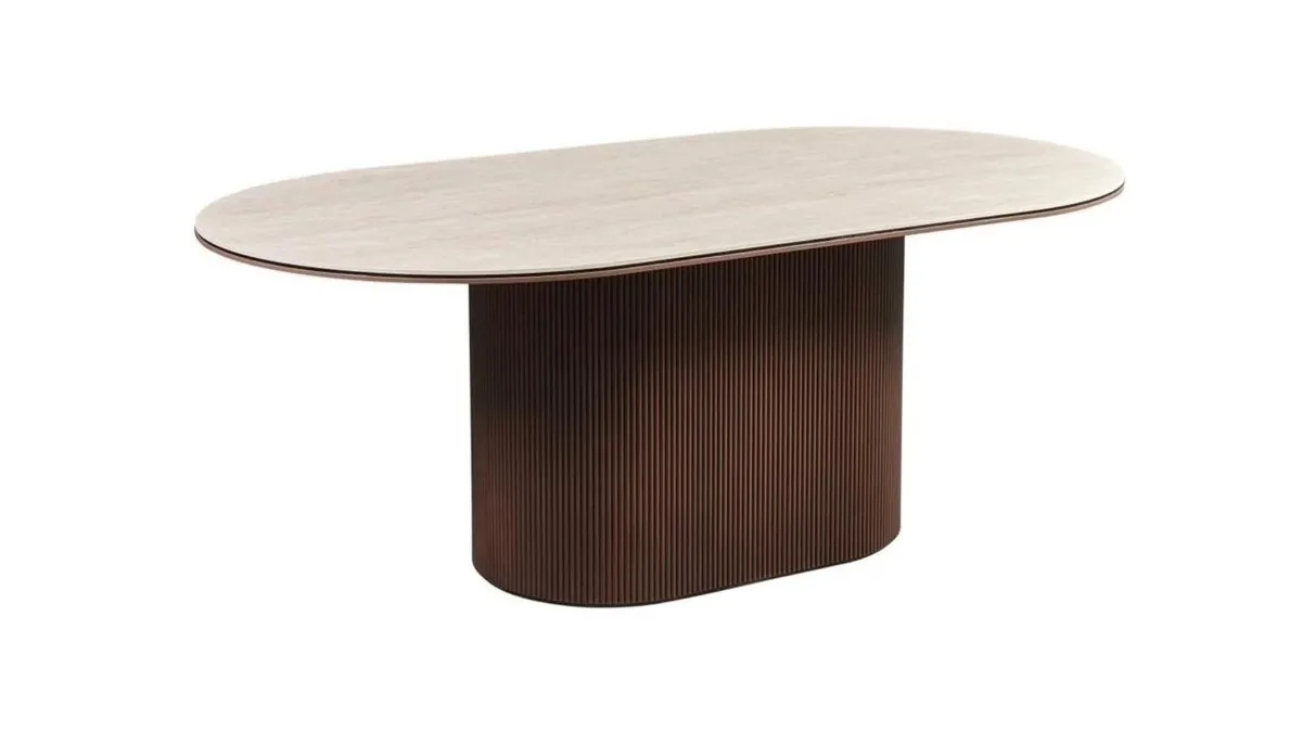 Aqua Eettafel - Bruin, Keramiek, 180X100X76