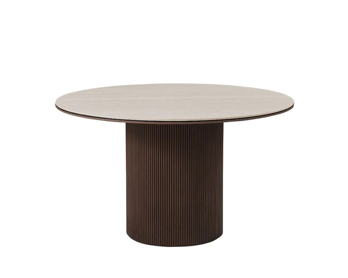 Aqua Eettafel - Bruin, Keramiek, 130 Ø