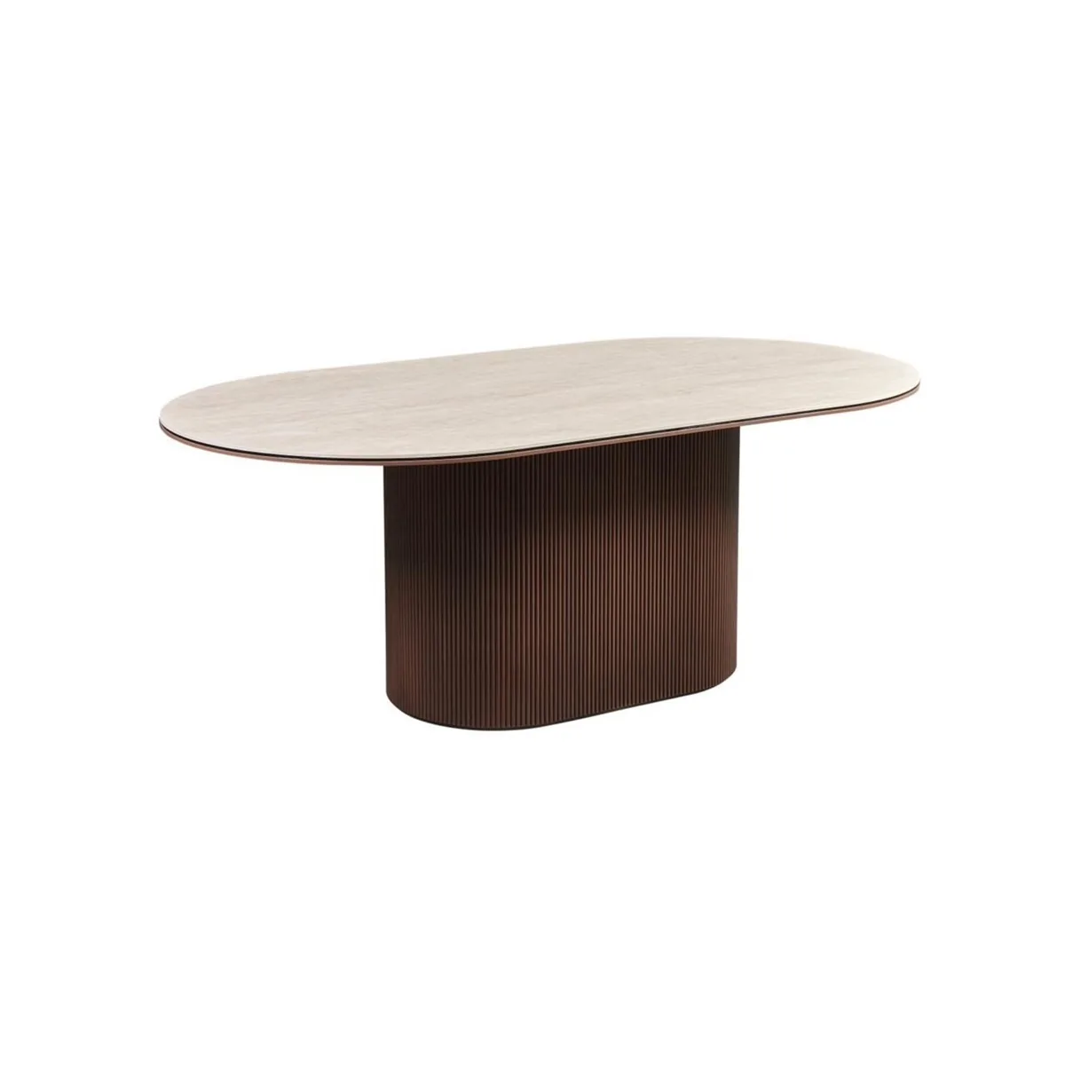 Aqua Eettafel - Bruin, Keramiek, 200X110X76