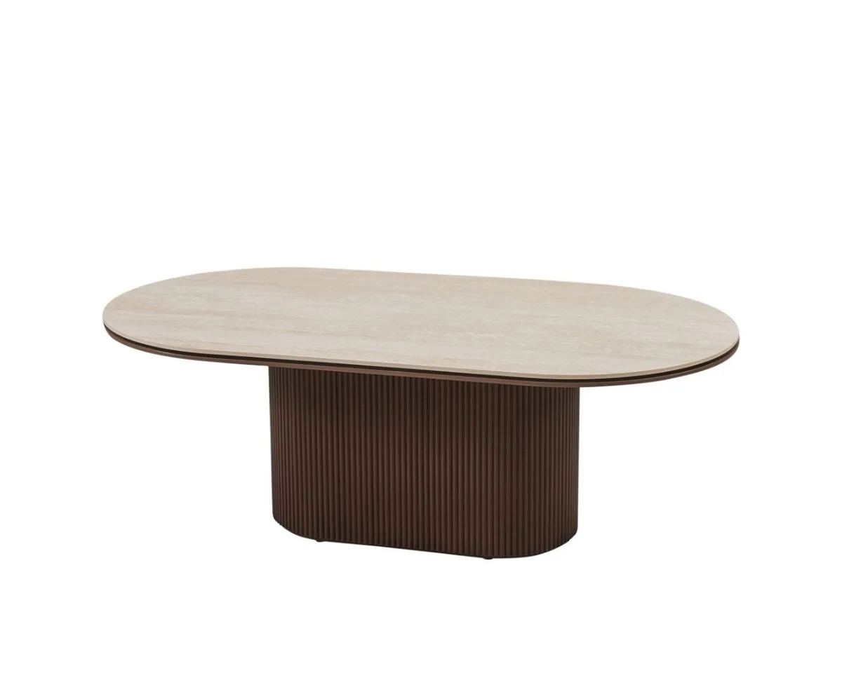 Aqua Salontafel - Bruin, Keramiek, 130X70X45