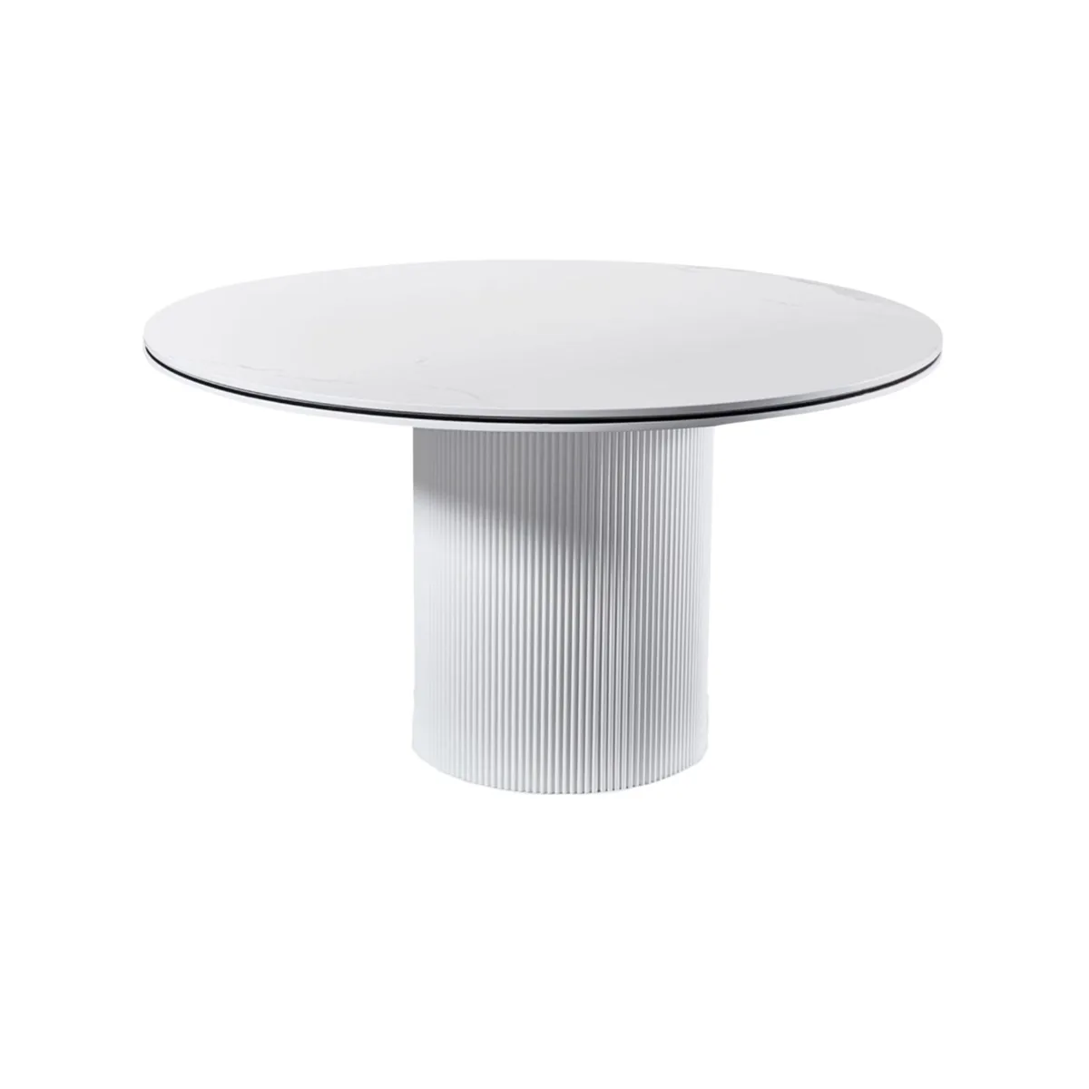 Aqua Eettafel - Wit/Zwart, Keramiek, 130 Ø