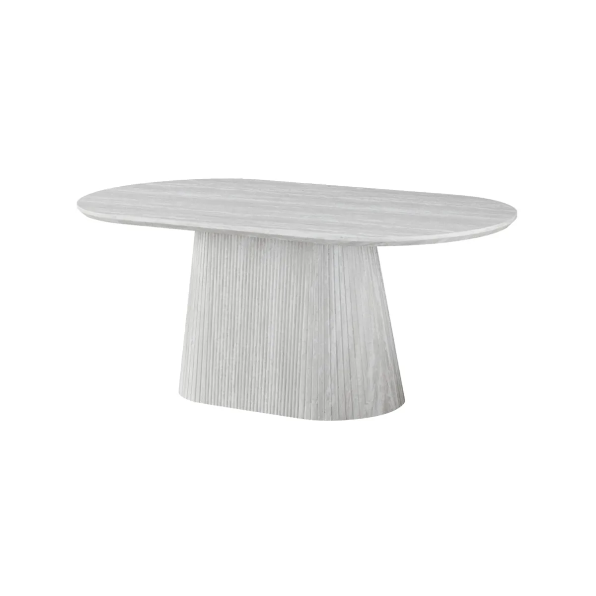Avanos Eettafel - Lichtbeige, Fineer, 180X90