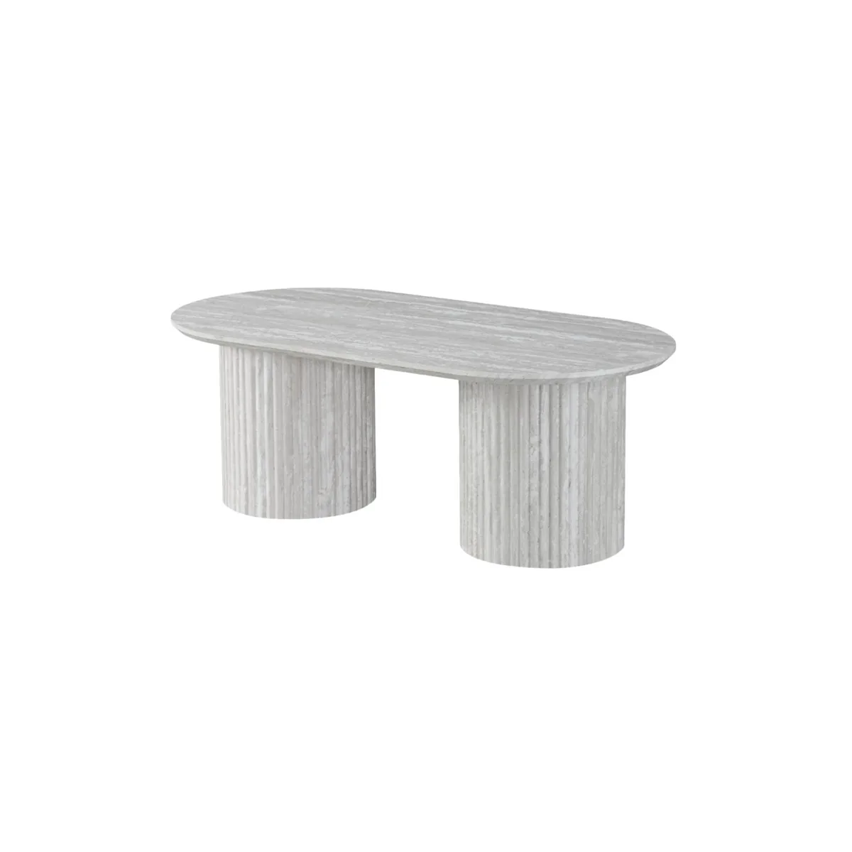 Kapadokya Salontafel - Lichtbeige, Fineer, 120X60X45