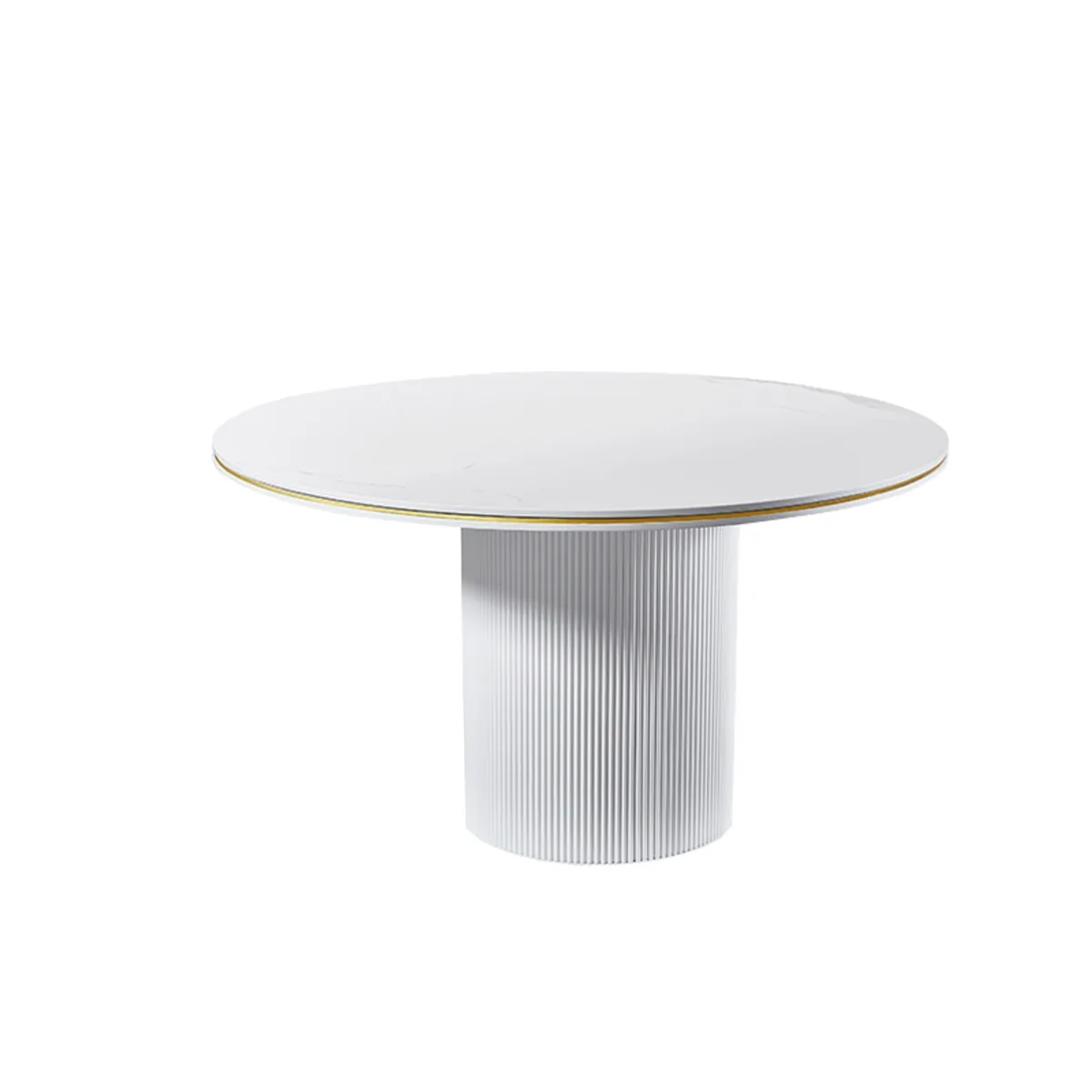 Aqua Eettafel - Wit/Goud, Keramiek, 130 Ø