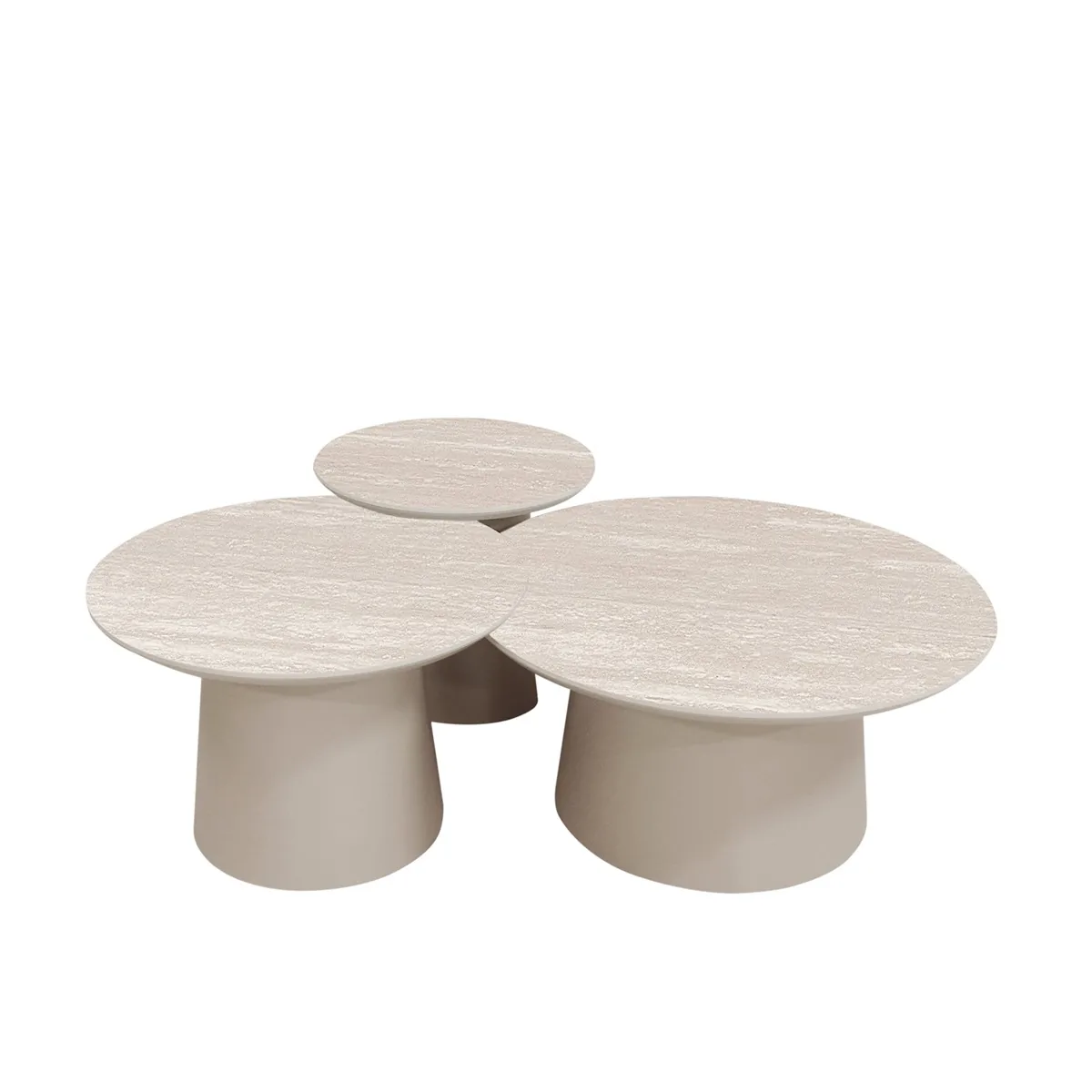 Isabella Salontafel set - Beige, Keramiek