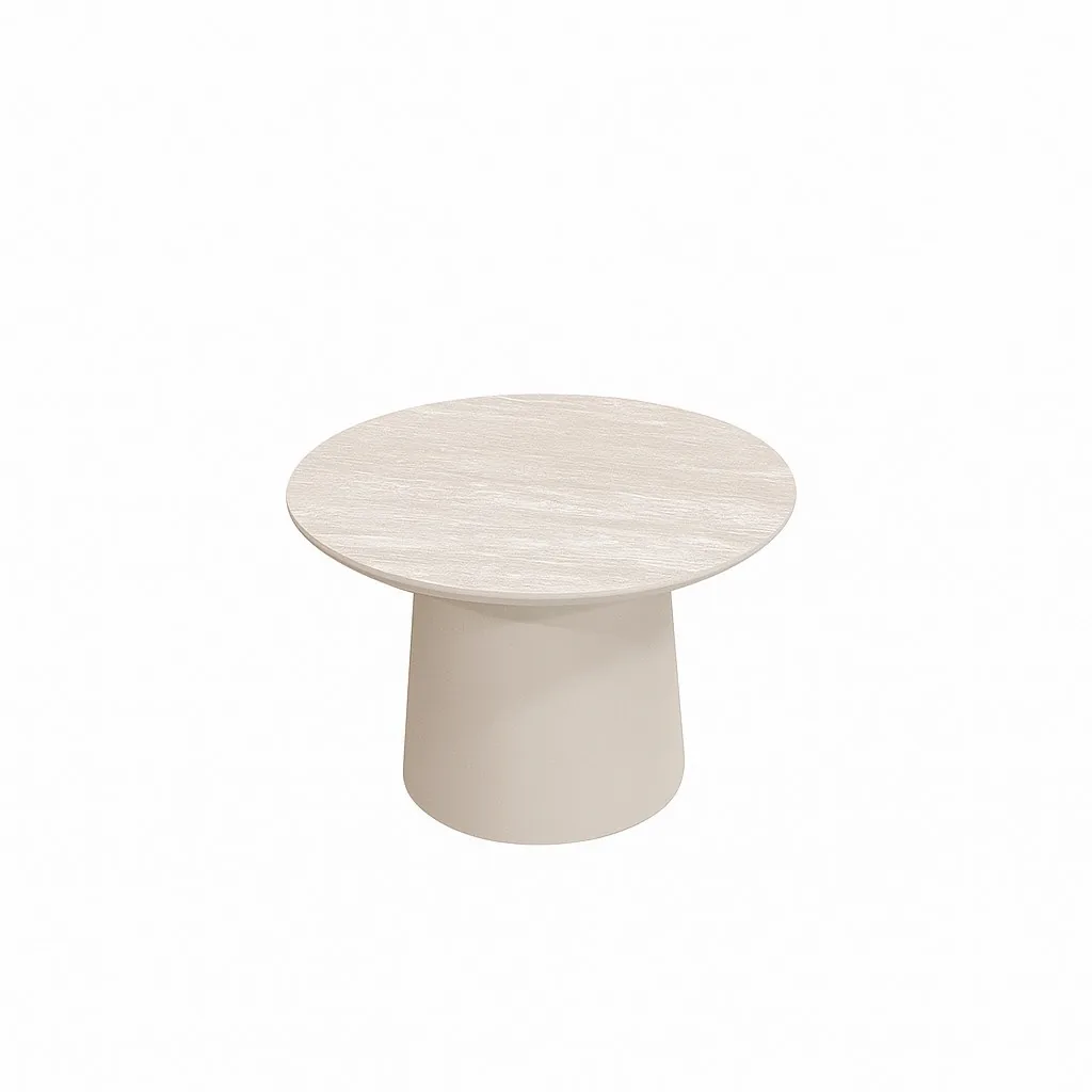 Isabella Bijzettafel - Beige, 65Ø X55