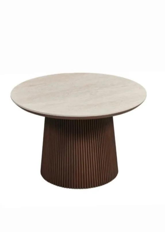 Aqua Bijzettafel - Bruin, Keramiek, 65ØX55