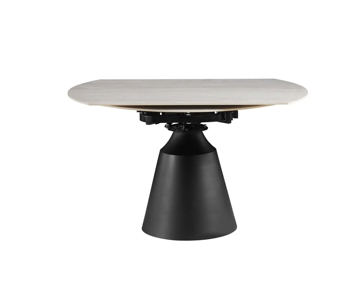 Rotate Eettafel - Zwart, Keramiek, 135Ø-86X75