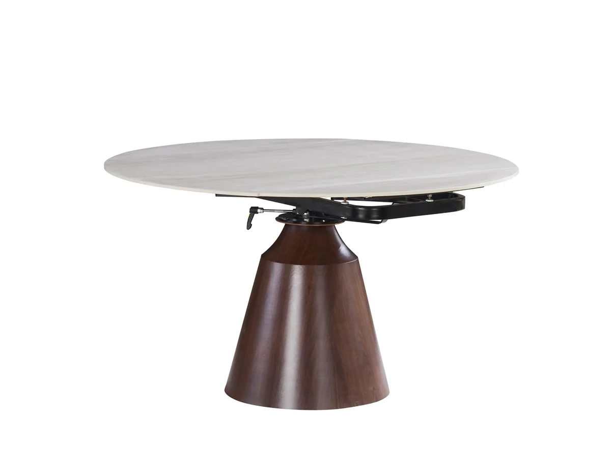 Rotate Eettafel - Bruin, Keramiek, 135Ø-86X75