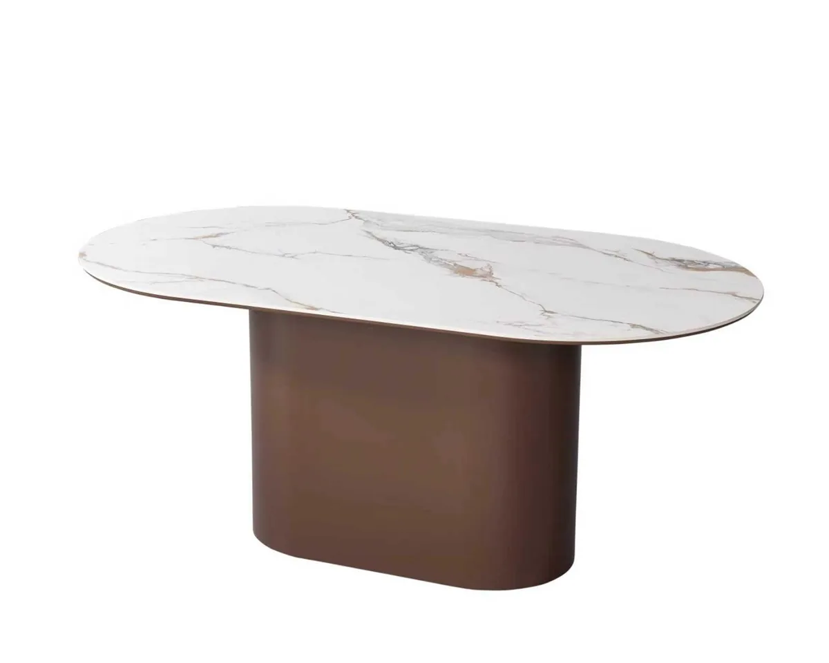 Isabella Eettafel - Wit/Goud, 180X100X77