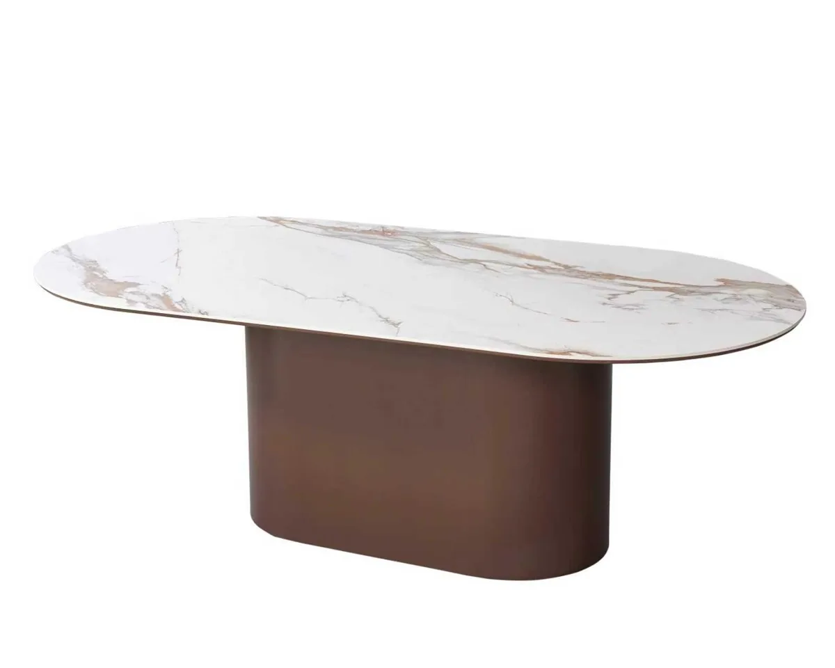 Isabella Salontafel - Wit/Goud, 130X70X45