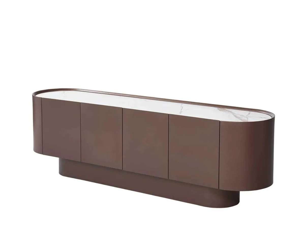 Isabella TV-meubel - Wit/Goud, 180X42X55