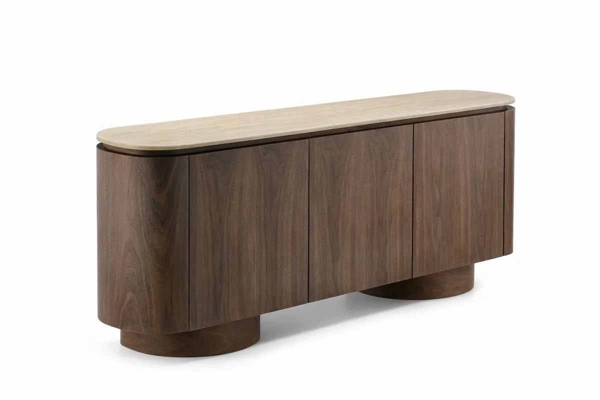 Monza Dressoir - Bruin, Flintstone, 180X40X85