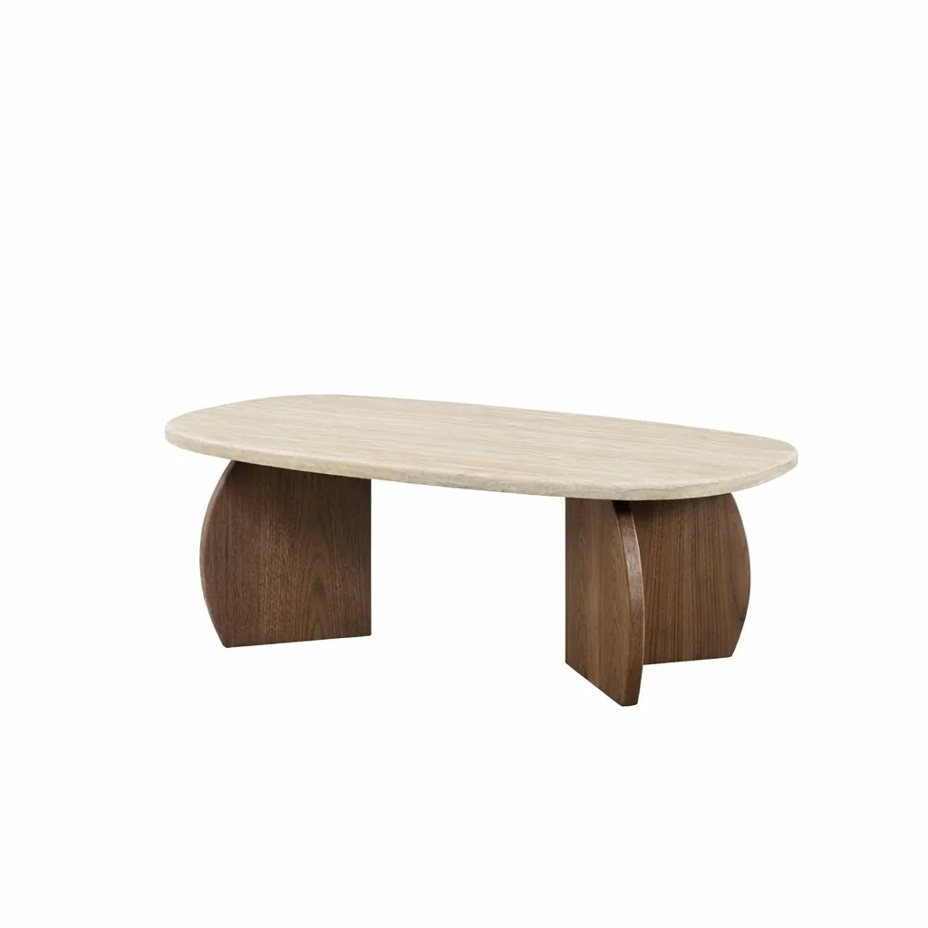Monza Salontafel - Bruin, Flintstone, 130X70X45