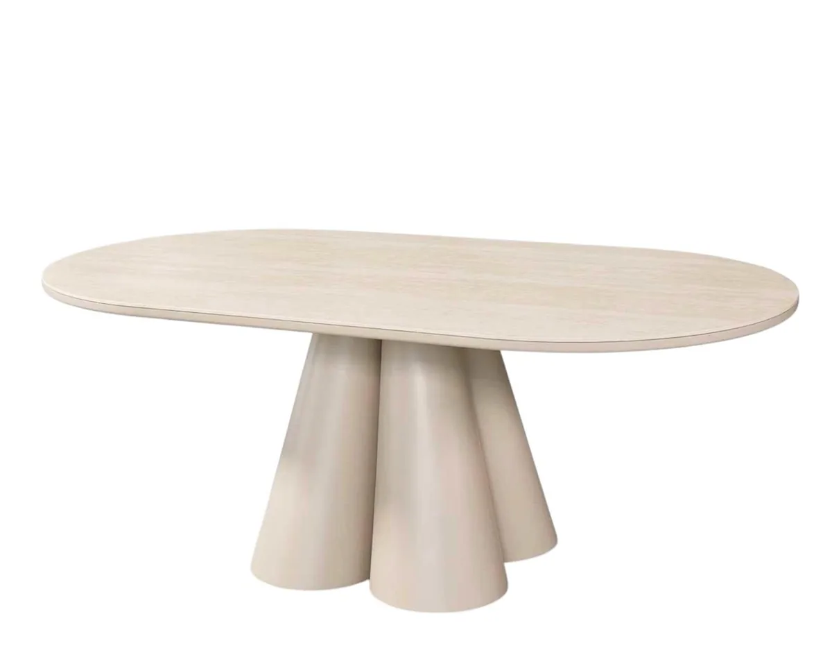 Hisar Eettafel - Beige, 200X110X76