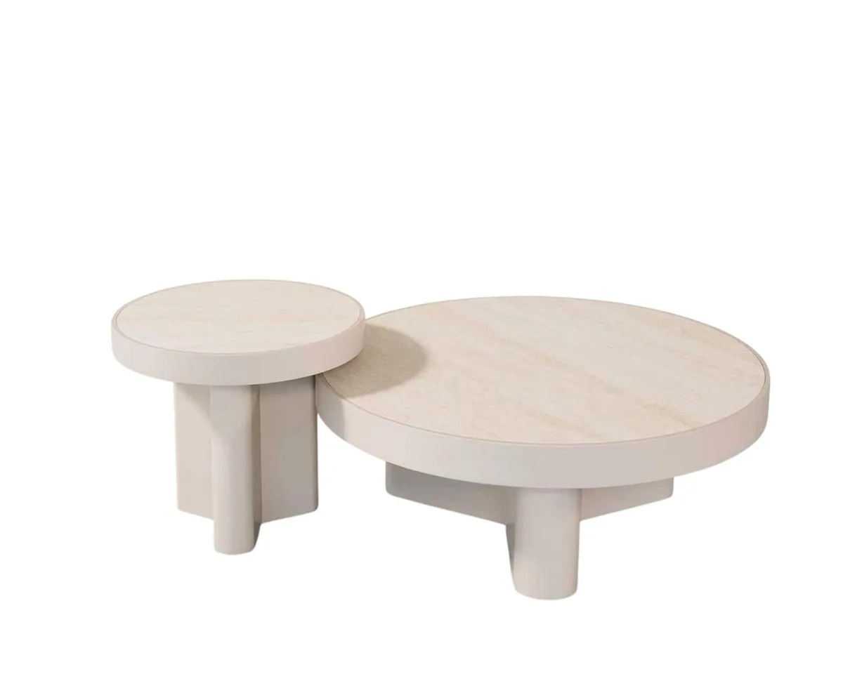Hisar Salontafel set - Beige, 2 90X37 / 50X45